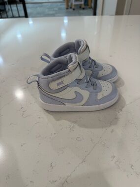 Nike Jordans Toddler High-Top Sneakers in Light Blue and White
